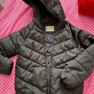 Zara girls black puffer jacket
